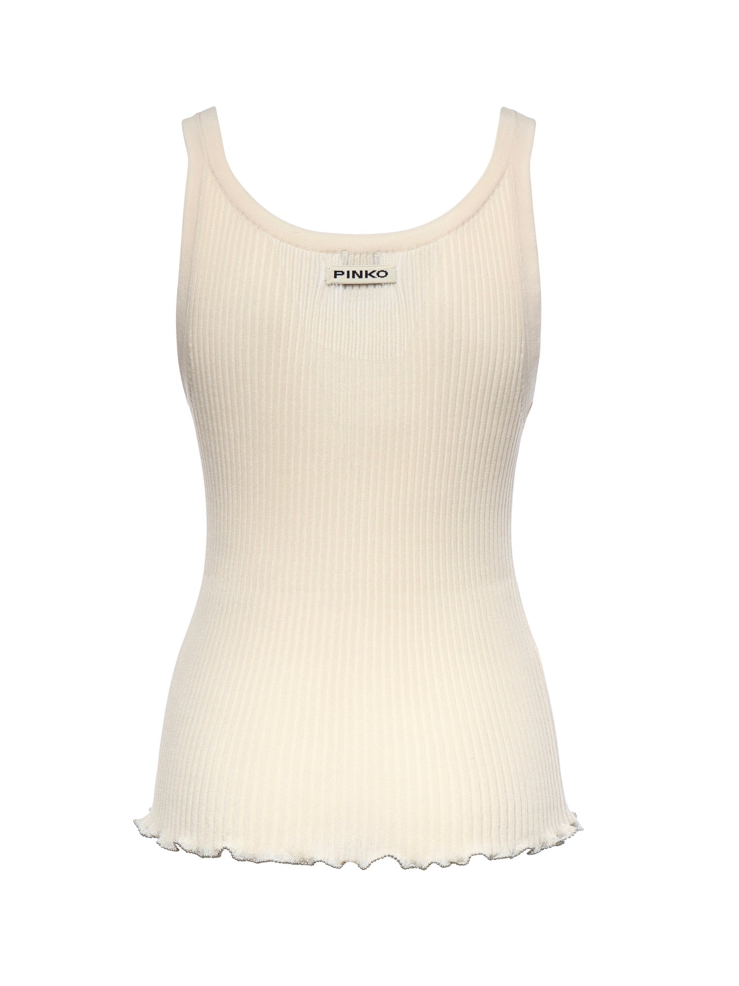 Top a costine con logo 106323 A343C14 PINKO 