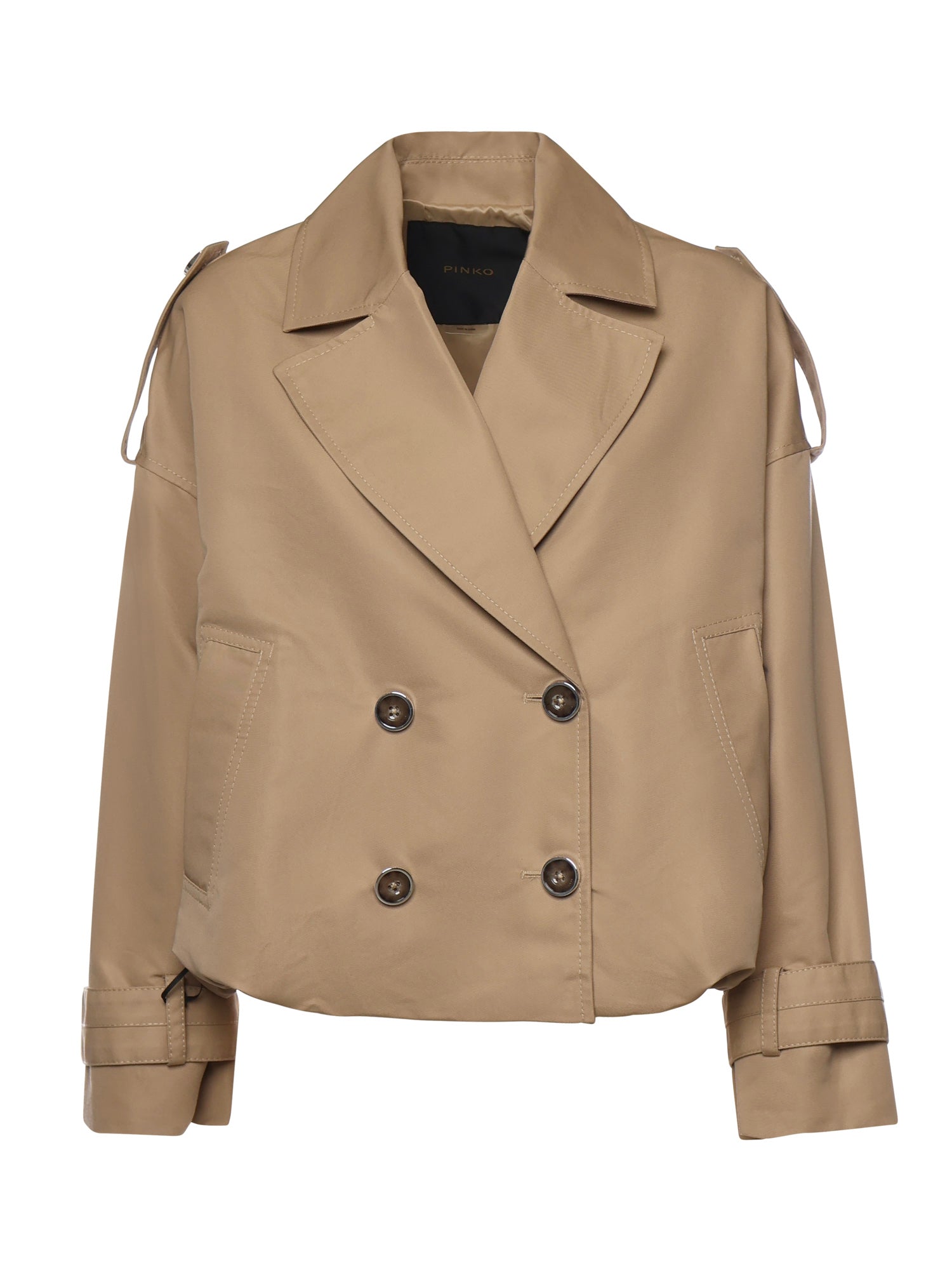 Trench cropped doppiopetto 106325 A1PRD41 PINKO 