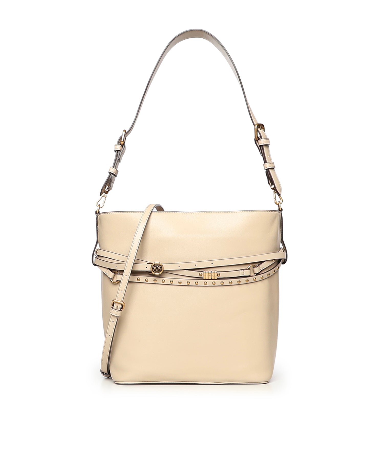 Borsa a spalla media Bucket Belt Bag in pelle 106339 A0QOC50Q PINKO 