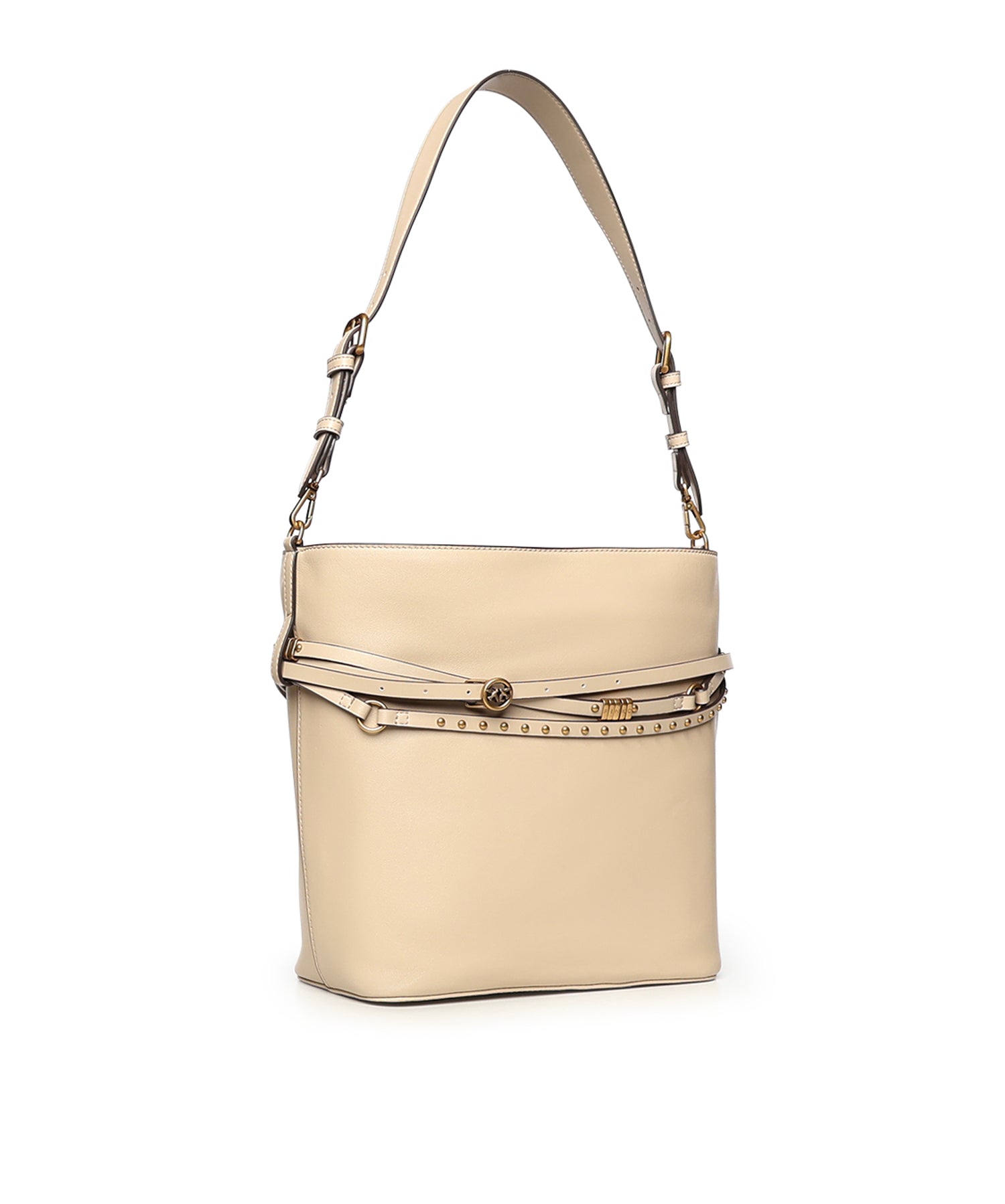 Borsa a spalla media Bucket Belt Bag in pelle 106339 A0QOC50Q PINKO 