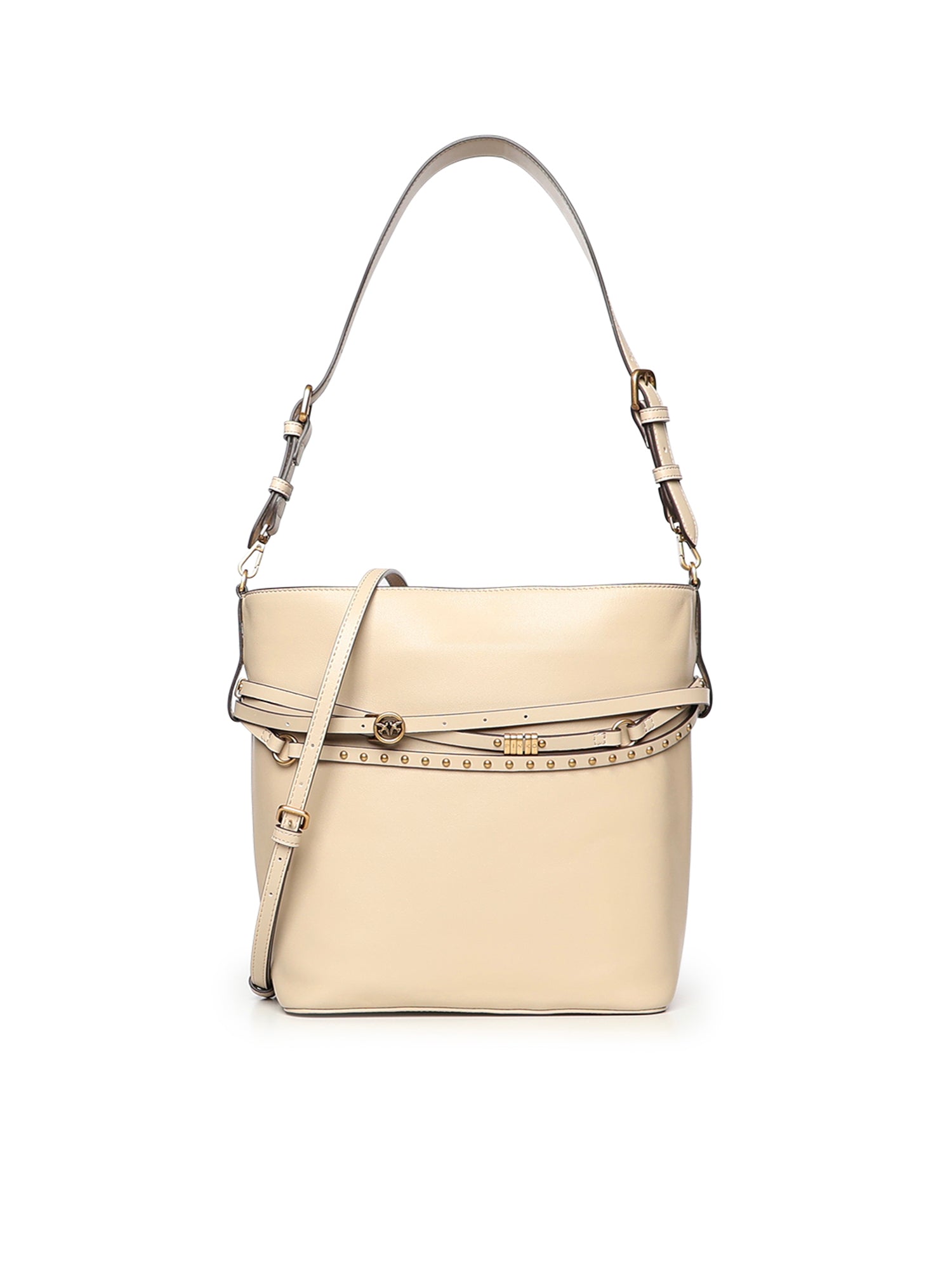 Borsa a spalla media Bucket Belt Bag in pelle 106339 A0QOC50Q PINKO 