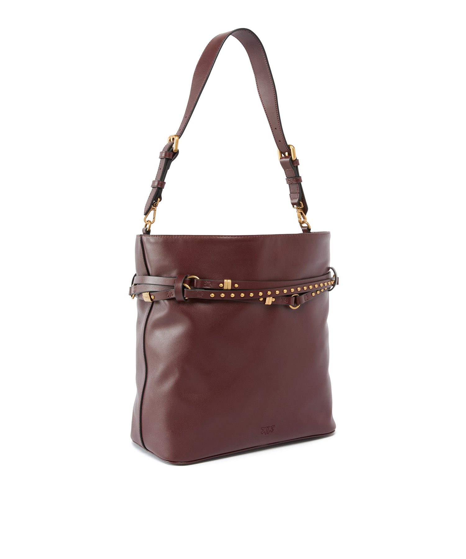 Borsa a spalla media Bucket Belt Bag in pelle 106339 A0QOR49Q PINKO 