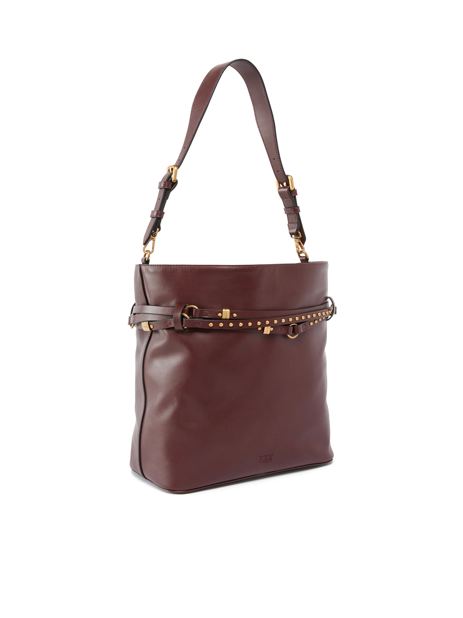 Borsa a spalla media Bucket Belt Bag in pelle 106339 A0QOR49Q PINKO 