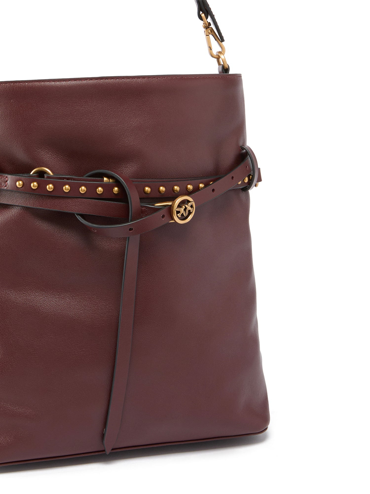 Borsa a spalla media Bucket Belt Bag in pelle 106339 A0QOR49Q PINKO 
