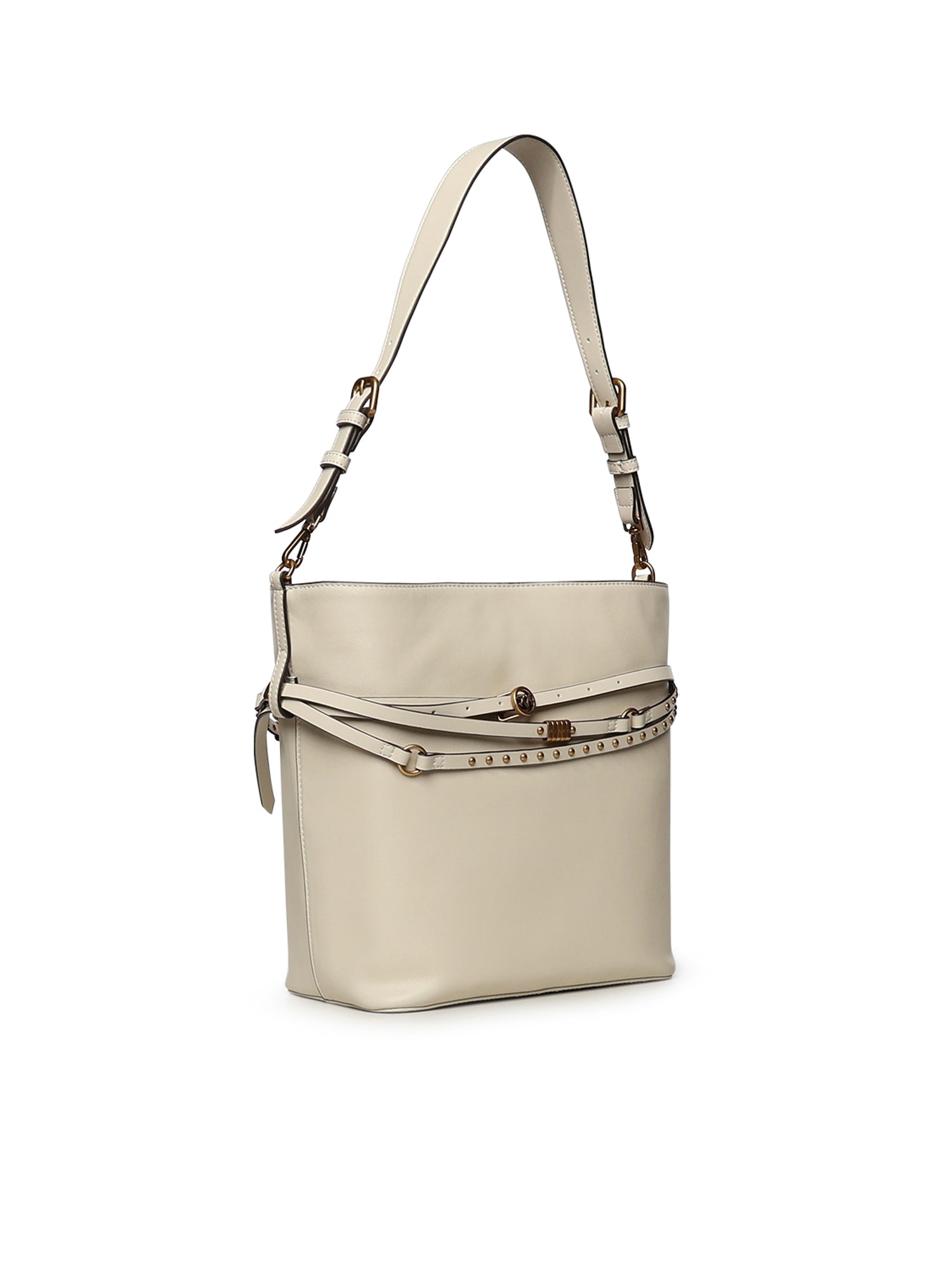 Borsa a spalla media Bucket Belt Bag in pelle 106339 A0QOZ14Q PINKO 