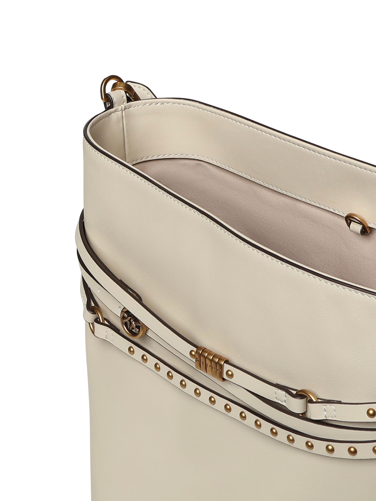Borsa a spalla media Bucket Belt Bag in pelle 106339 A0QOZ14Q PINKO 