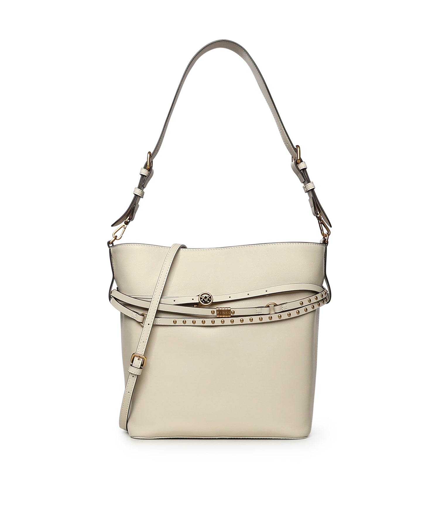 Borsa a spalla media Bucket Belt Bag in pelle 106339 A0QOZ14Q PINKO 