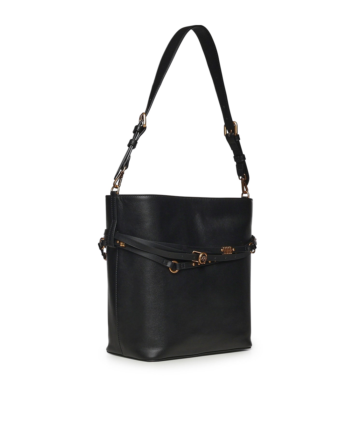 Borsa a spalla media Bucket Belt Bag in pelle 106339 A0QOZ99Q PINKO 
