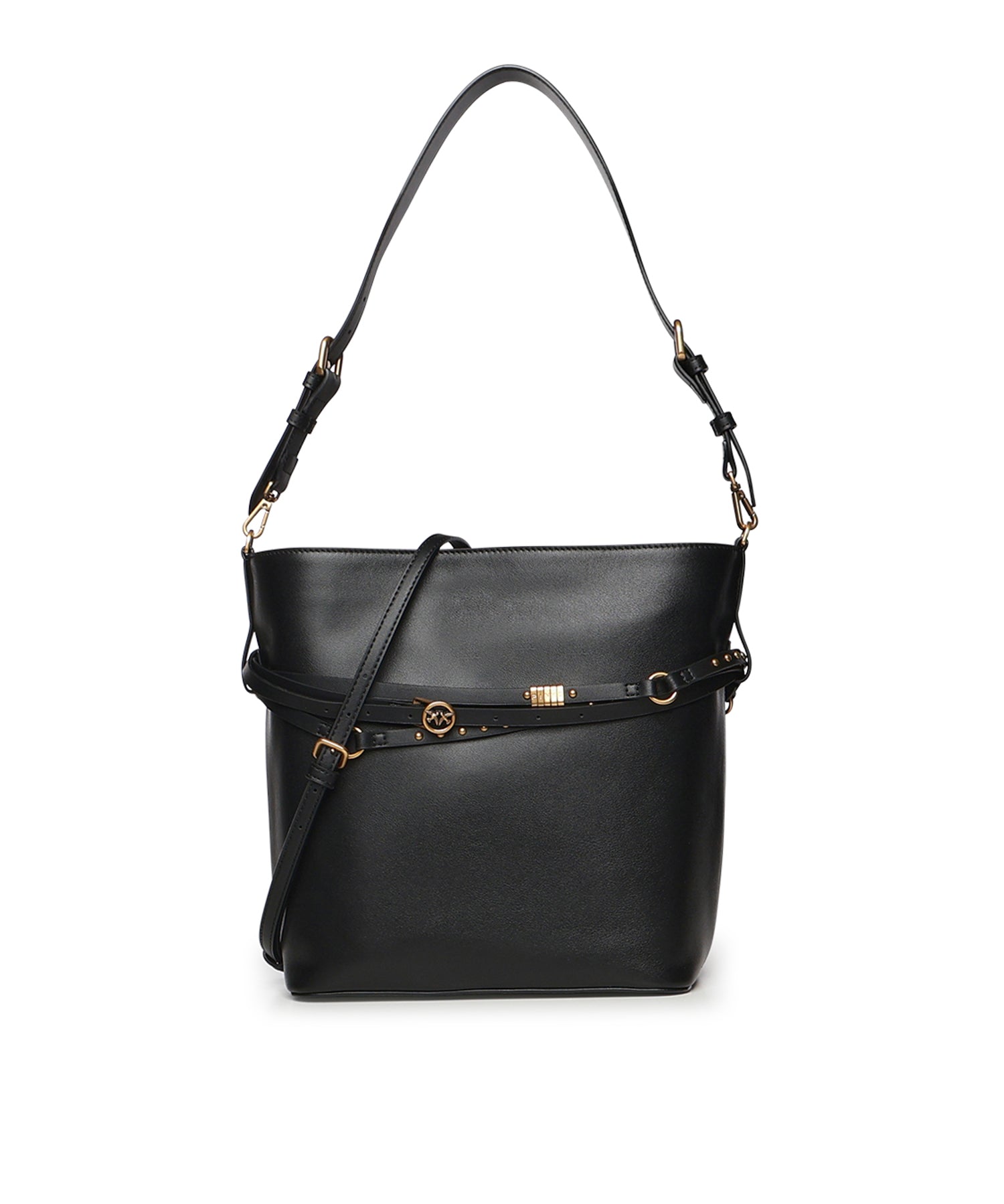 Borsa a spalla media Bucket Belt Bag in pelle 106339 A0QOZ99Q PINKO 
