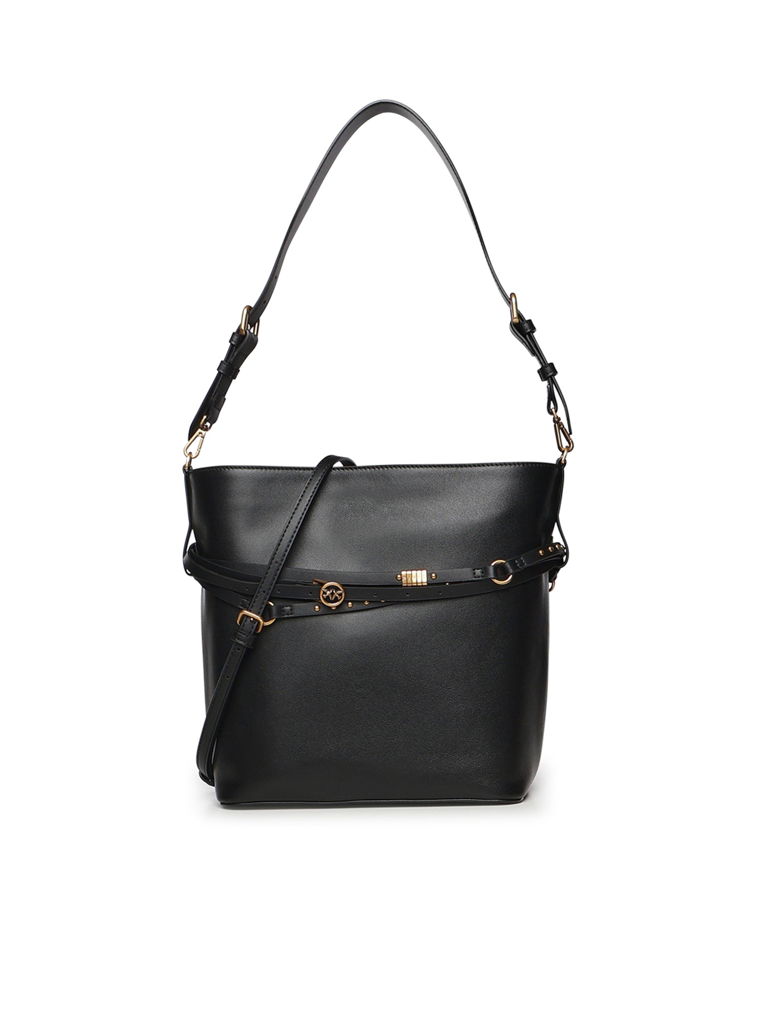 Borsa a spalla media Bucket Belt Bag in pelle 106339 A0QOZ99Q PINKO 
