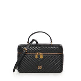 Beauty case a tracolla in nappa chevron 106348 A0GKZ99Q PINKO 