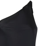 Abito in satin con frange 106352 A33DZ99 PINKO 
