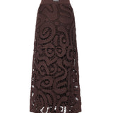 Gonna midi in crochet geometrico 106353 A354M05 PINKO 