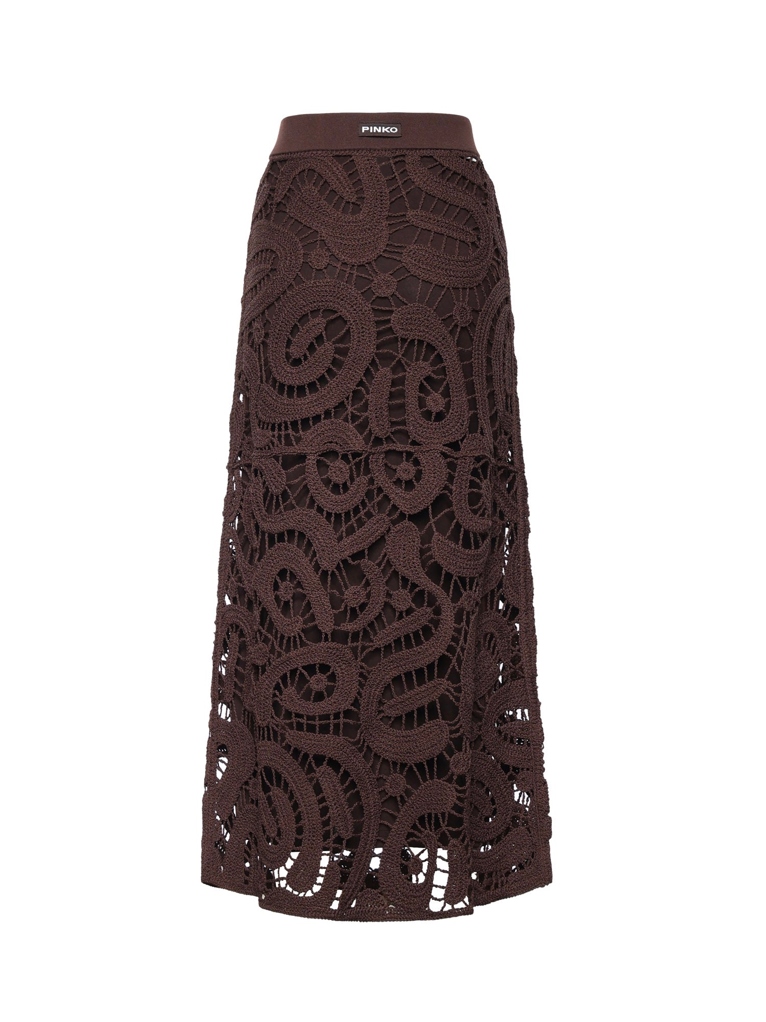 Gonna midi in crochet geometrico 106353 A354M05 PINKO 