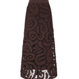 Gonna midi in crochet geometrico 106353 A354M05 PINKO 