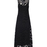Abito midi senza maniche in crochet geometrico 106361 A354Z99 PINKO 