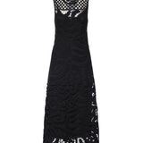 Abito midi senza maniche in crochet geometrico 106361 A354Z99 PINKO 