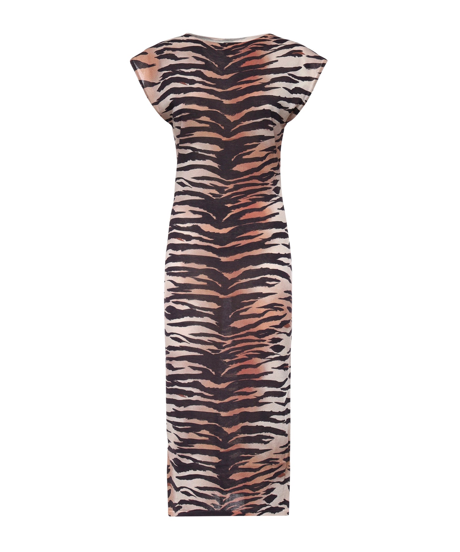 Abito midi a tubino con stampa animalier 106371 A356ZC8 PINKO 
