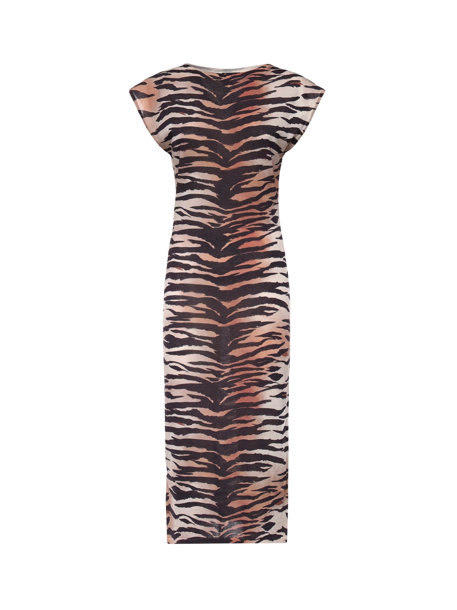 Abito midi a tubino con stampa animalier 106371 A356ZC8 PINKO 