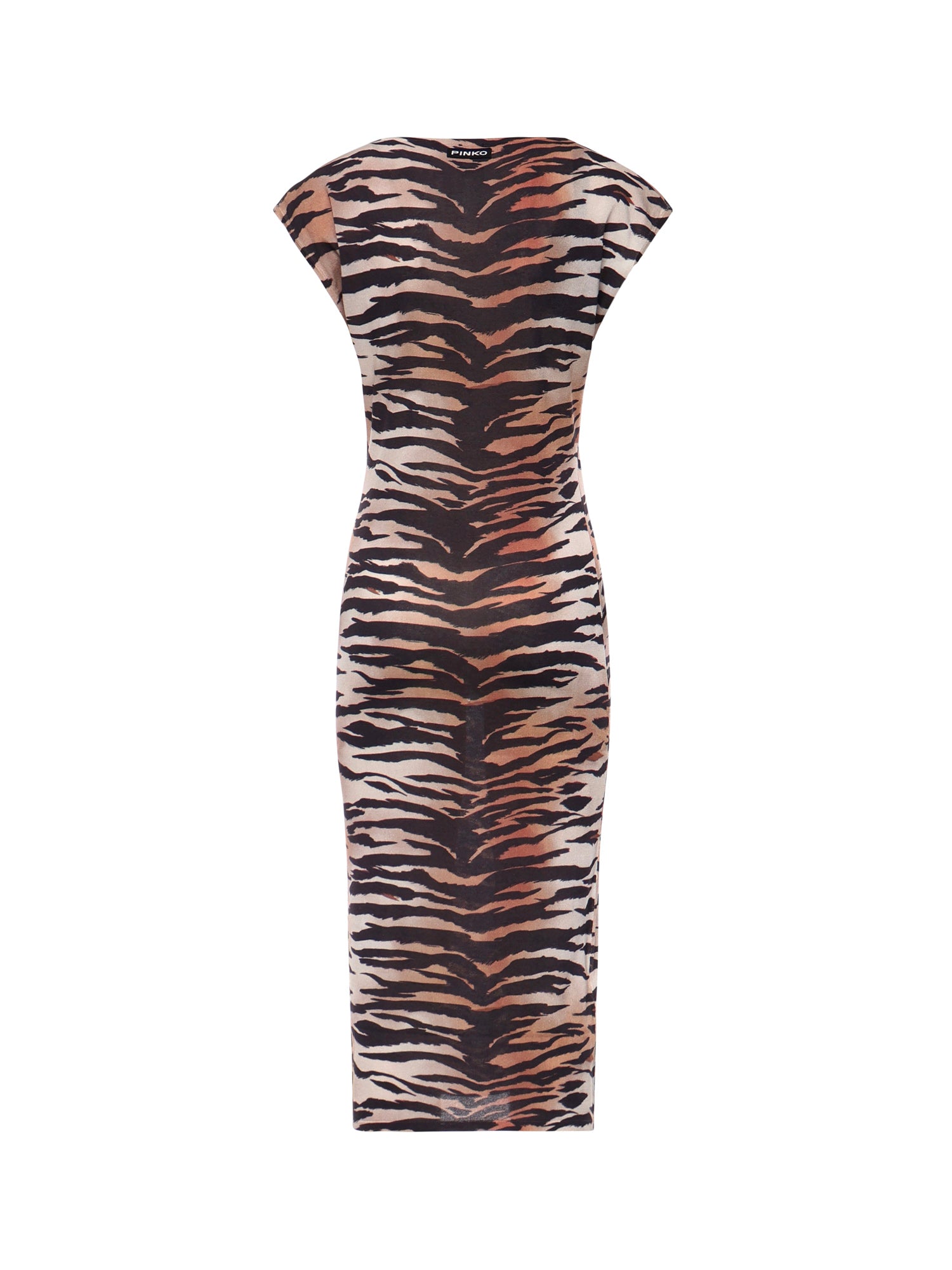 Abito midi a tubino con stampa animalier 106371 A356ZC8 PINKO 