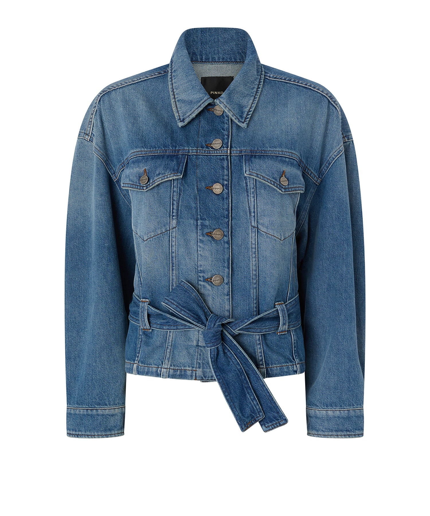 Giubbino in denim con cintura 106389 A341PJV PINKO 