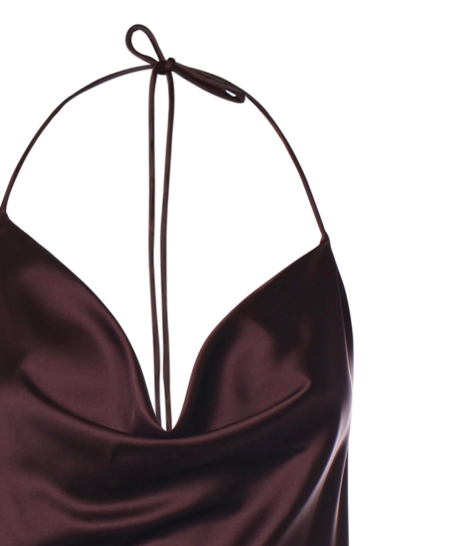 Abito asimmetrico in satin con frange 106430 A33DR57 PINKO 