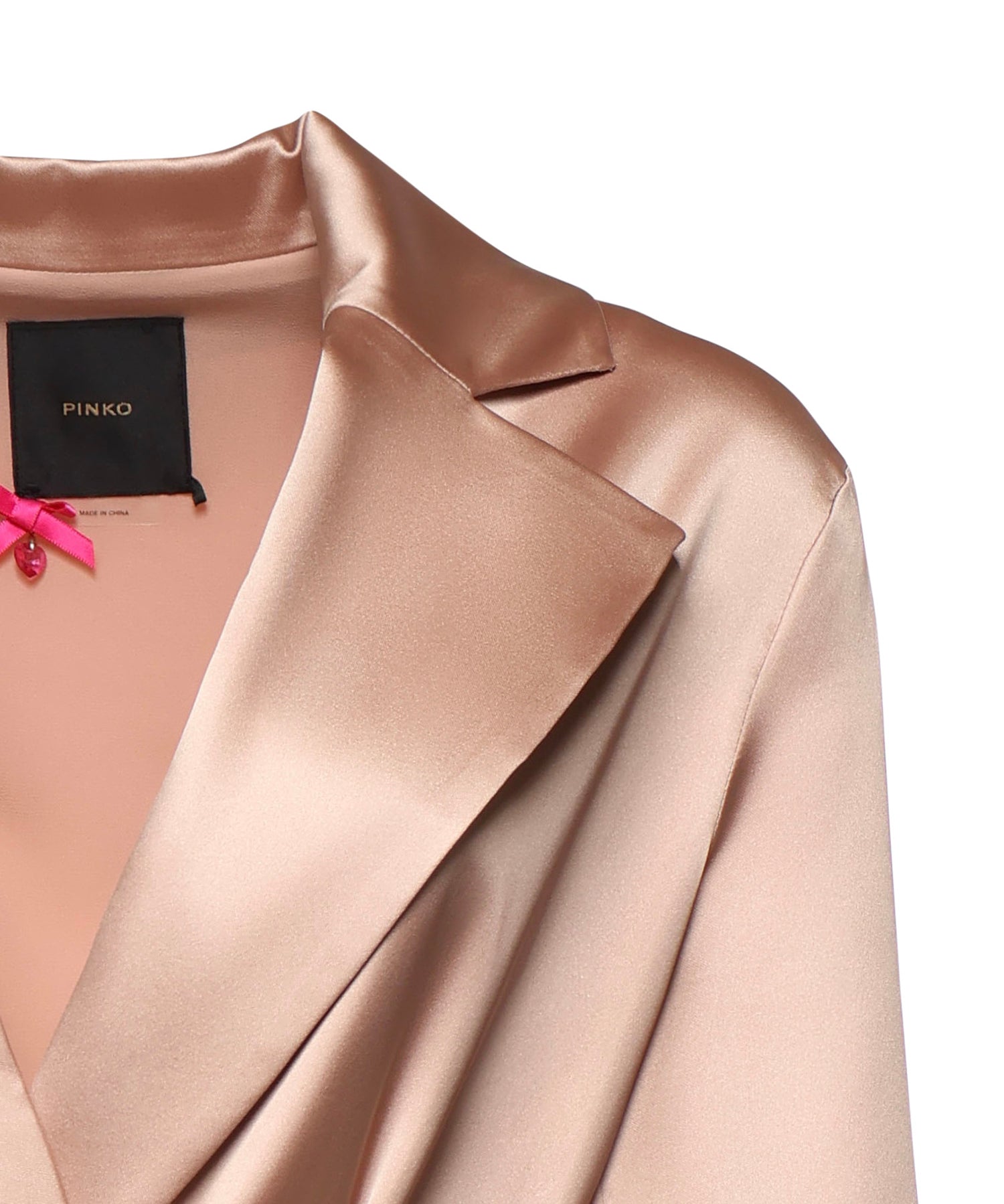 Trench in satin con frange 106431 A33DQ35 PINKO 