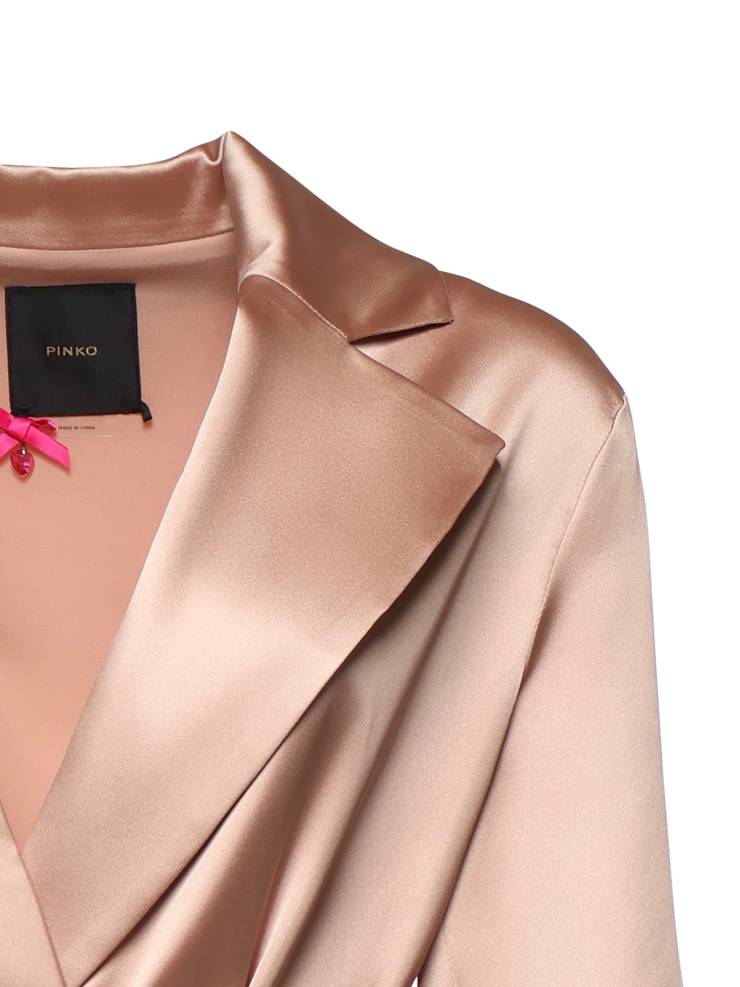 Trench in satin con frange 106431 A33DQ35 PINKO 