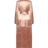 Trench in satin con frange 106431 A33DQ35 PINKO 