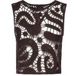 Top smanicato crochet geometrico 106438 A354M05 PINKO 