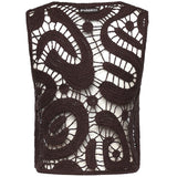 Top smanicato crochet geometrico 106438 A354M05 PINKO 