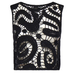 Top smanicato crochet geometrico 106438 A354Z99 PINKO 