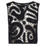 Top smanicato crochet geometrico 106438 A354Z99 PINKO 