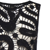 Top smanicato crochet geometrico 106438 A354Z99 PINKO 