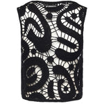 Top smanicato crochet geometrico 106438 A354Z99 PINKO 