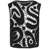 Top smanicato crochet geometrico 106438 A354Z99 PINKO 