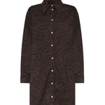 Abito chemisier con stampa animalier 106446 A35AM28 PINKO 