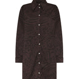 Abito chemisier con stampa animalier 106446 A35AM28 PINKO 