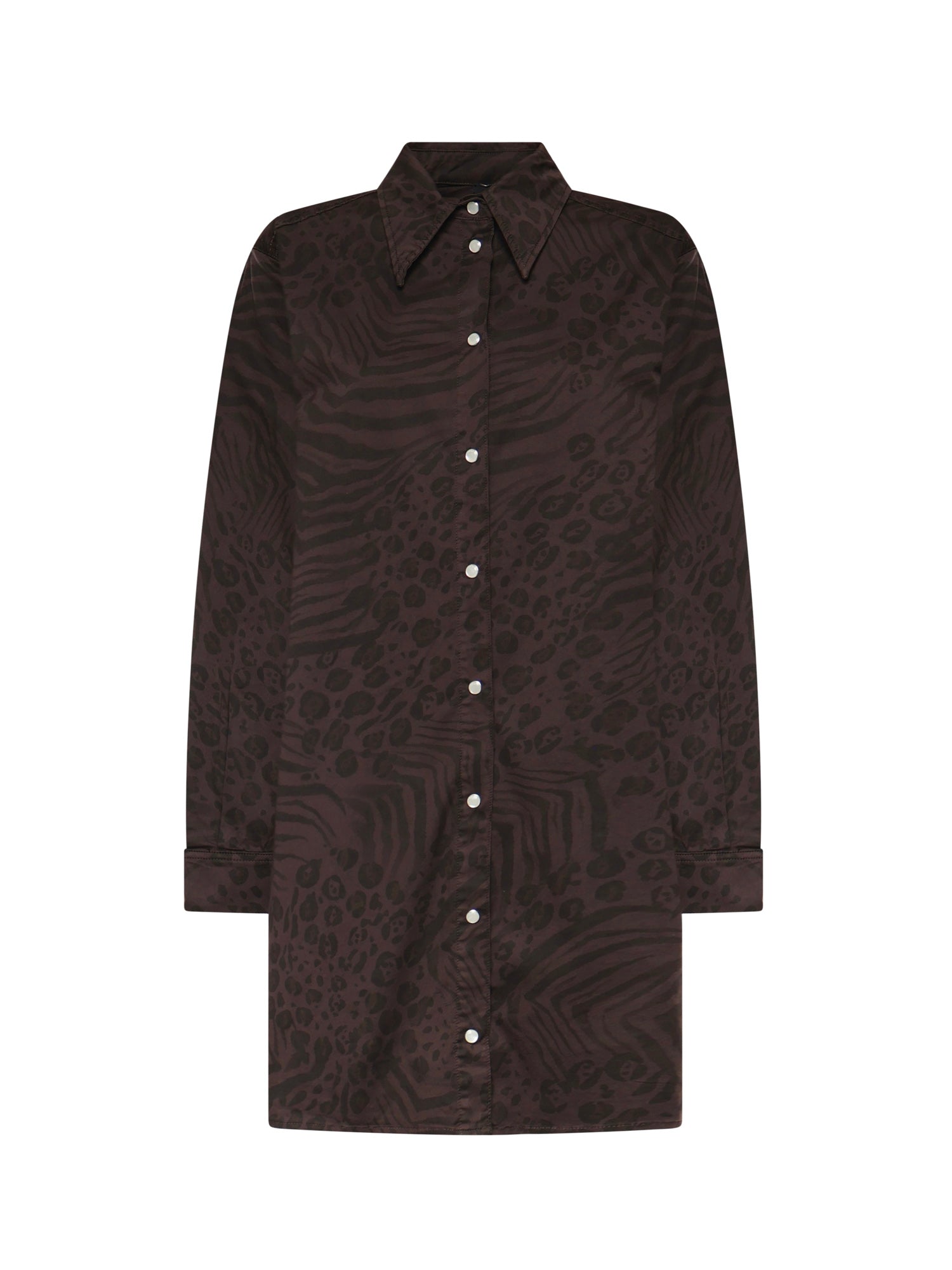 Abito chemisier con stampa animalier 106446 A35AM28 PINKO 