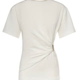 T-shirt Mary con drappeggio 106455 A35DZ05 PINKO 