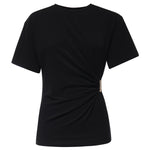 T-shirt Mary con drappeggio 106455 A35DZ99 PINKO 