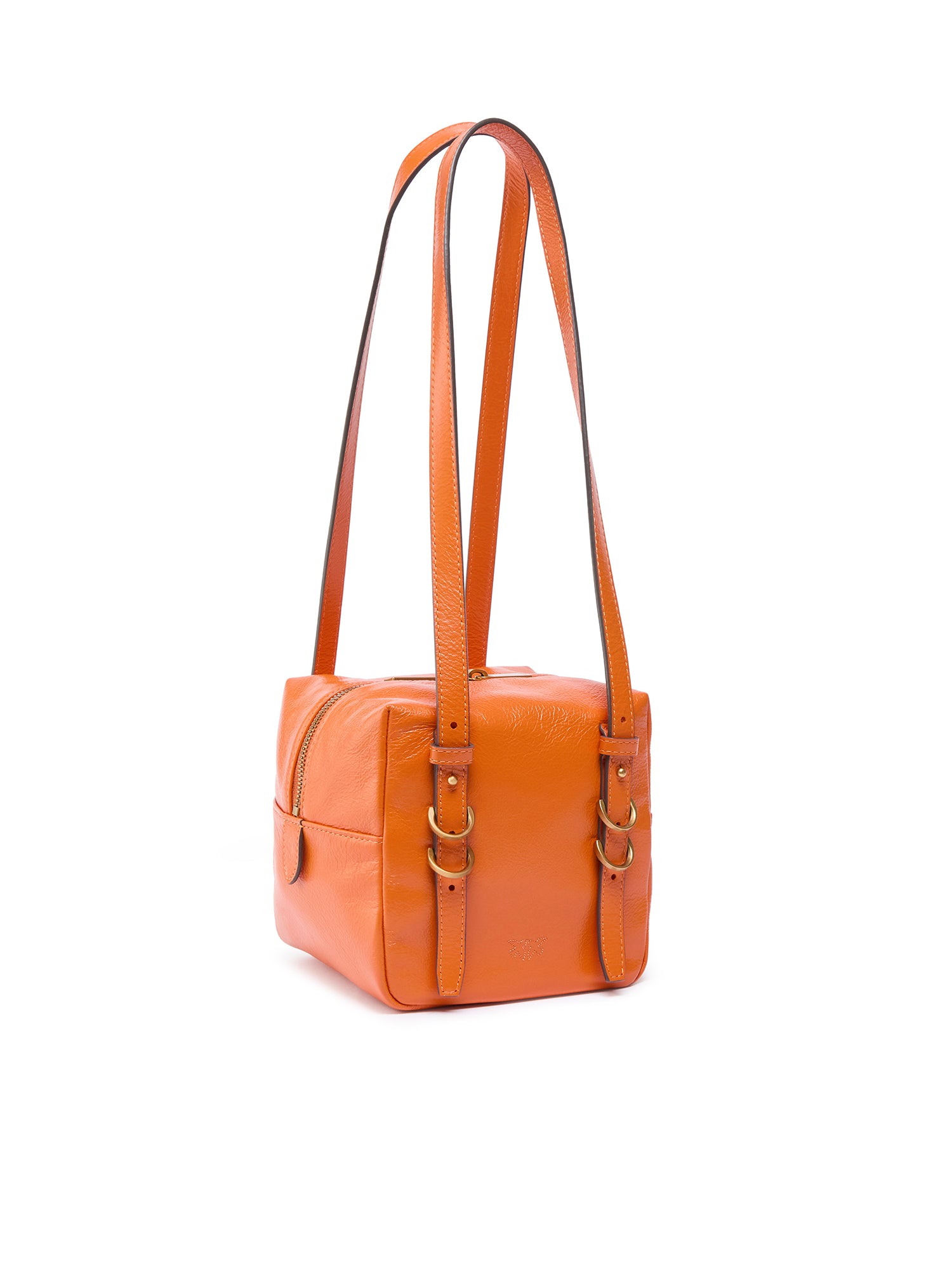 Borsa a tracolla Cubic Bag in pelle shiny 106465 A315A76Q PINKO 
