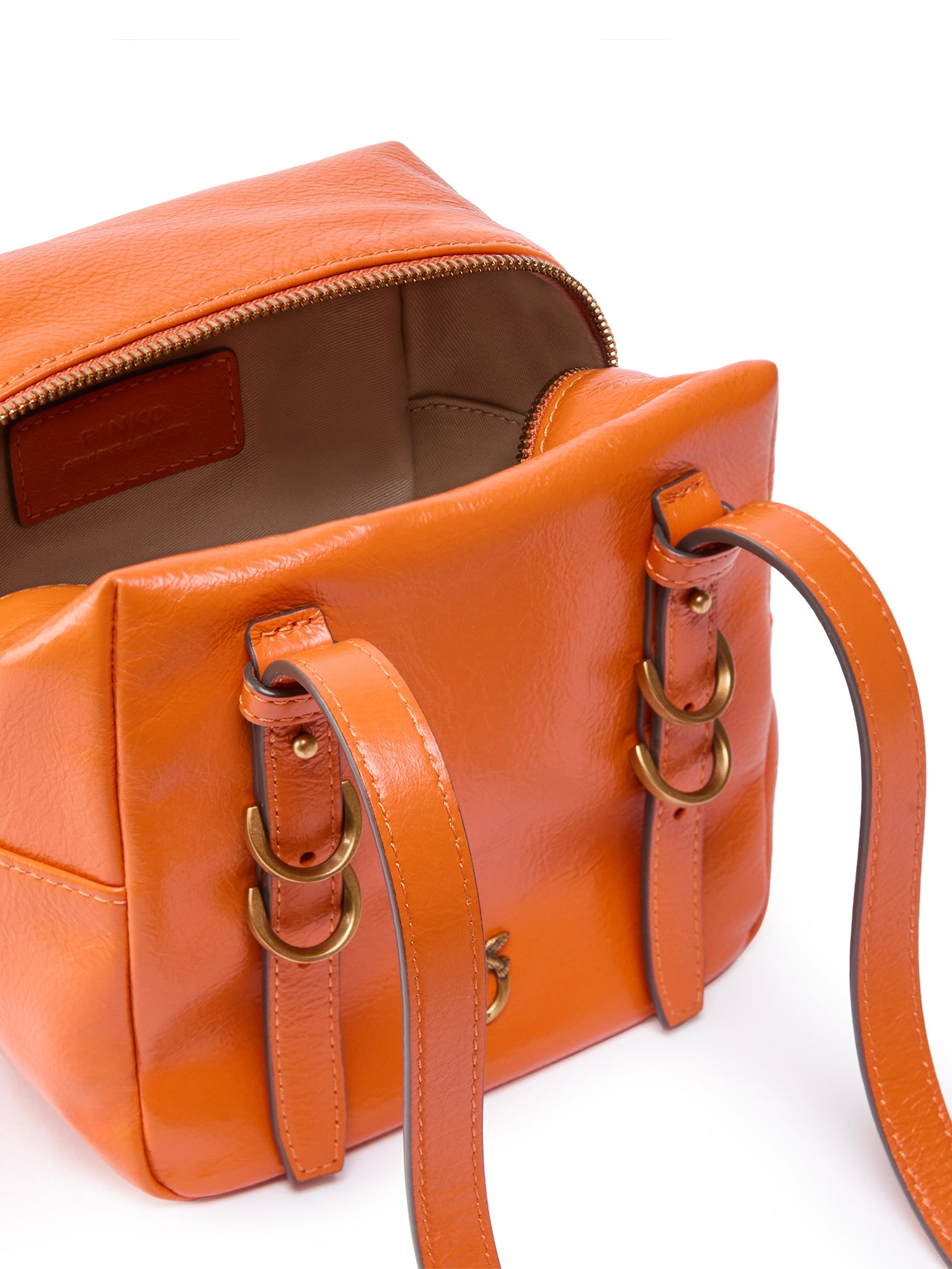 Borsa a tracolla Cubic Bag in pelle shiny 106465 A315A76Q PINKO 
