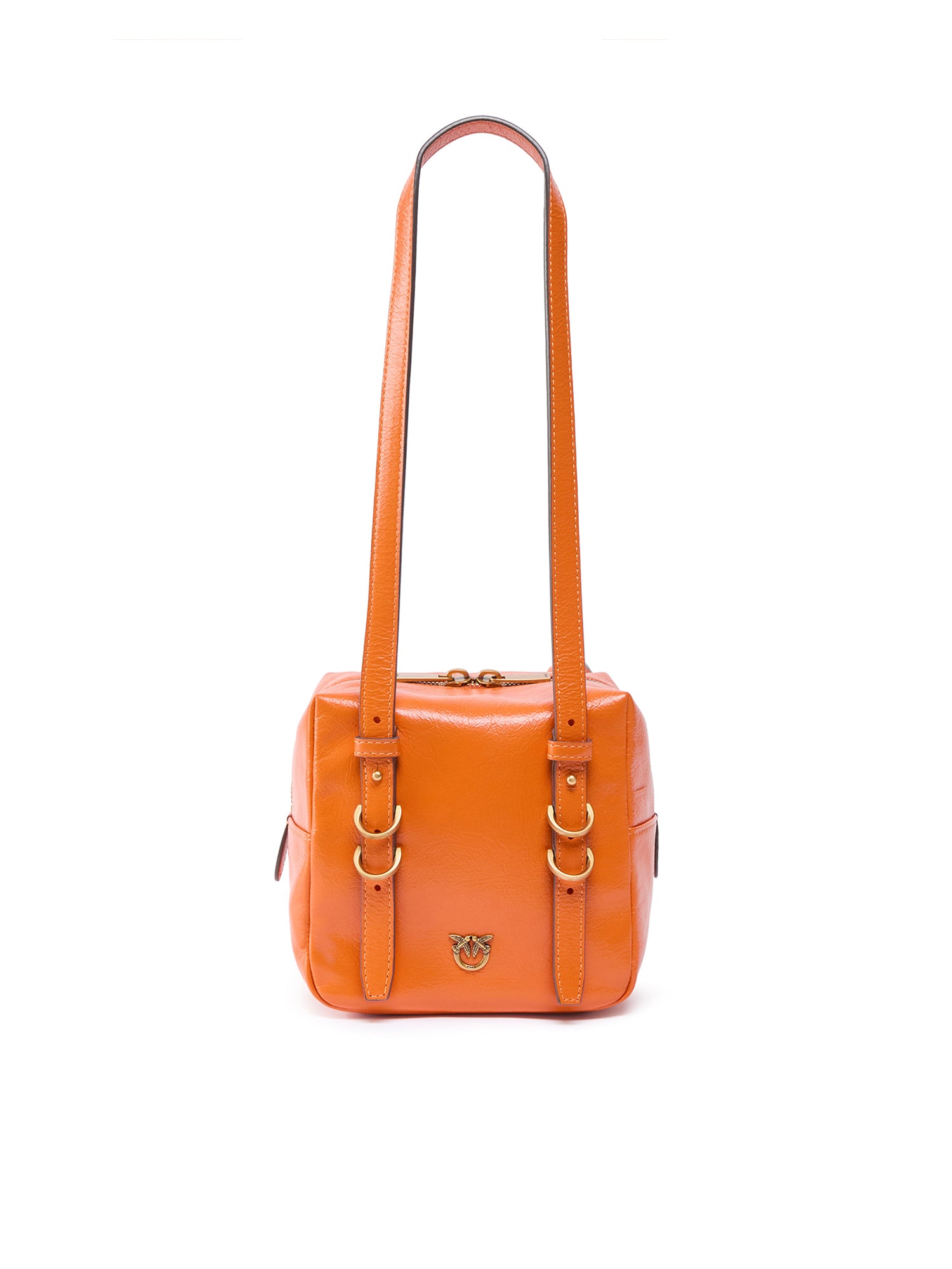 Borsa a tracolla Cubic Bag in pelle shiny 106465 A315A76Q PINKO 