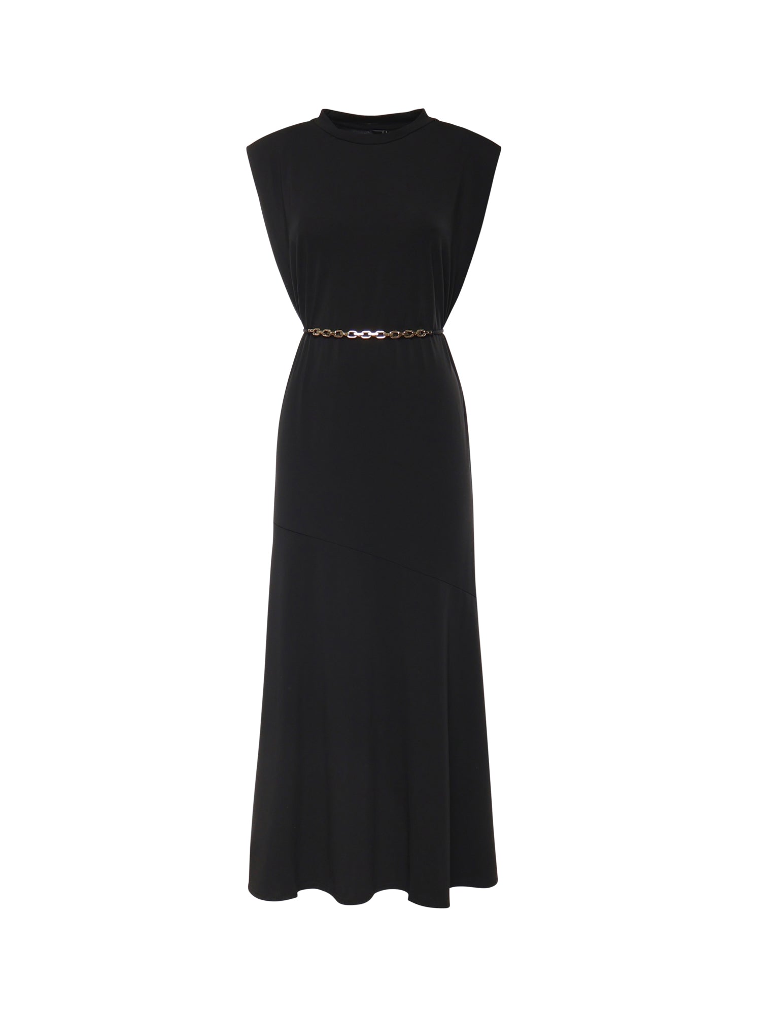 Abito lungo smanicato con catena 106493 A32DZ99 PINKO 