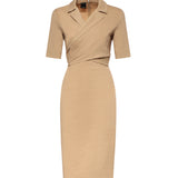 Abito midi con fiocco 106499 A34ID41 PINKO 