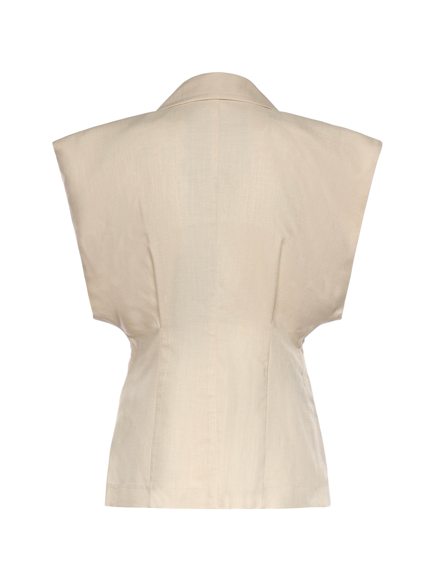 Giacca smanicata effetto rustico 106509 A2W6C00 PINKO 