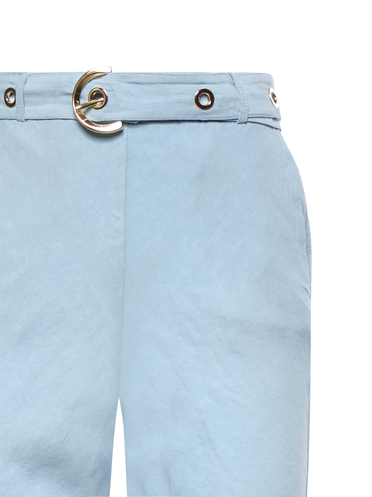 Pantaloni in misto lino con cintura 106548 A34GG45 PINKO 