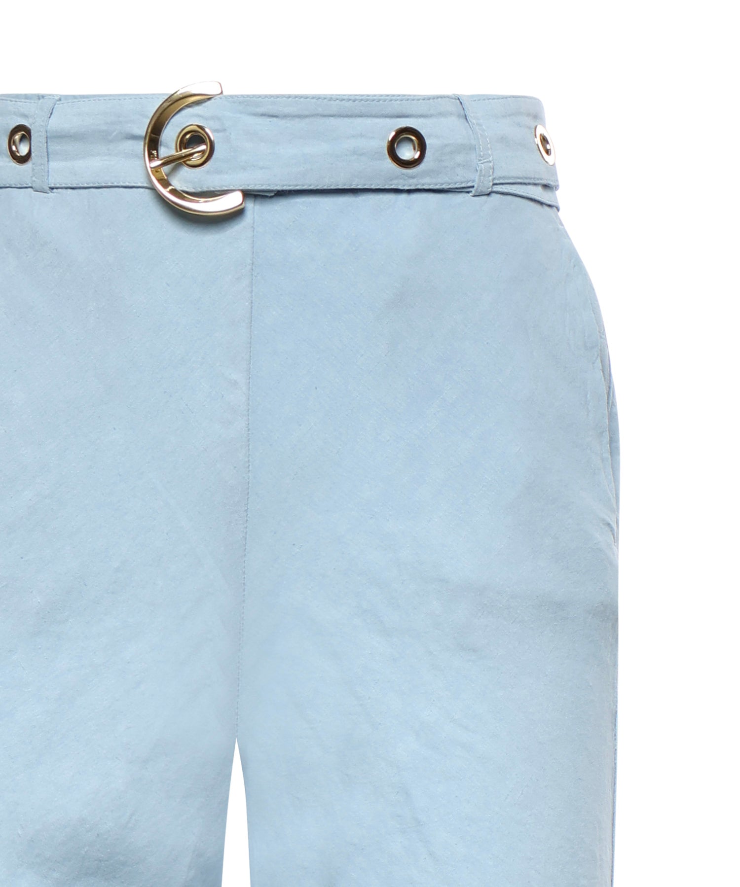Pantaloni in misto lino con cintura 106548 A34GG45 PINKO 