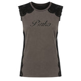 Canotta in jersey con logo 106562 A383L64 PINKO 